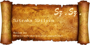 Sztraka Szilvia névjegykártya
