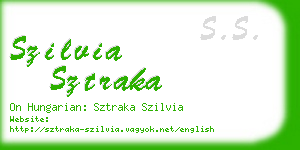 szilvia sztraka business card